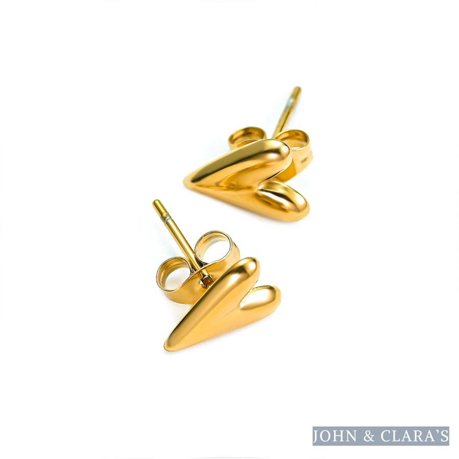 Elegant Heart Stud Earrings