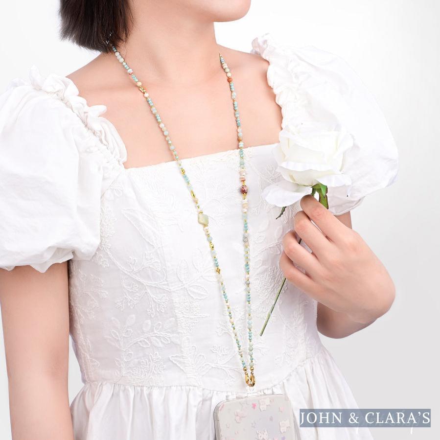 4-in-1 Natural Amazonite Clover Beaded Chain