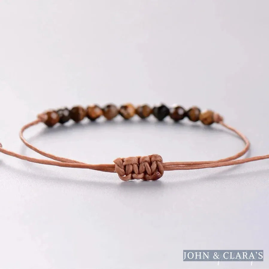 Natural Tiger Eye "Protection" Friendship Bracelet
