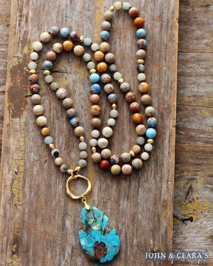 Natural Earthy Jasper Beaded Necklace