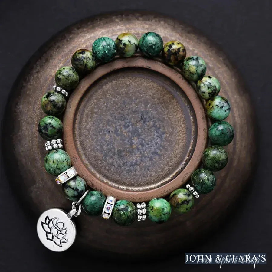 Natural African Turquoise Labradorite & Green Agate 3 Bracelet Set