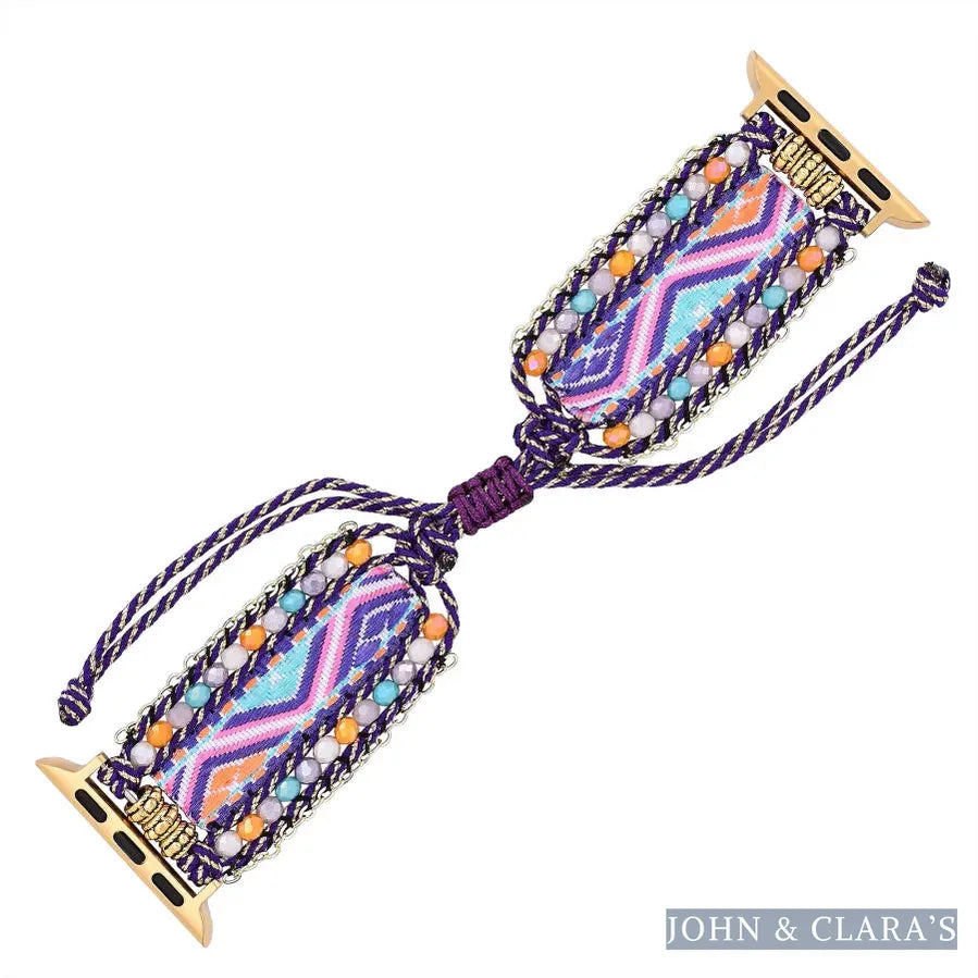 Desert Bloom Beaded Nylon Apple Watch Band