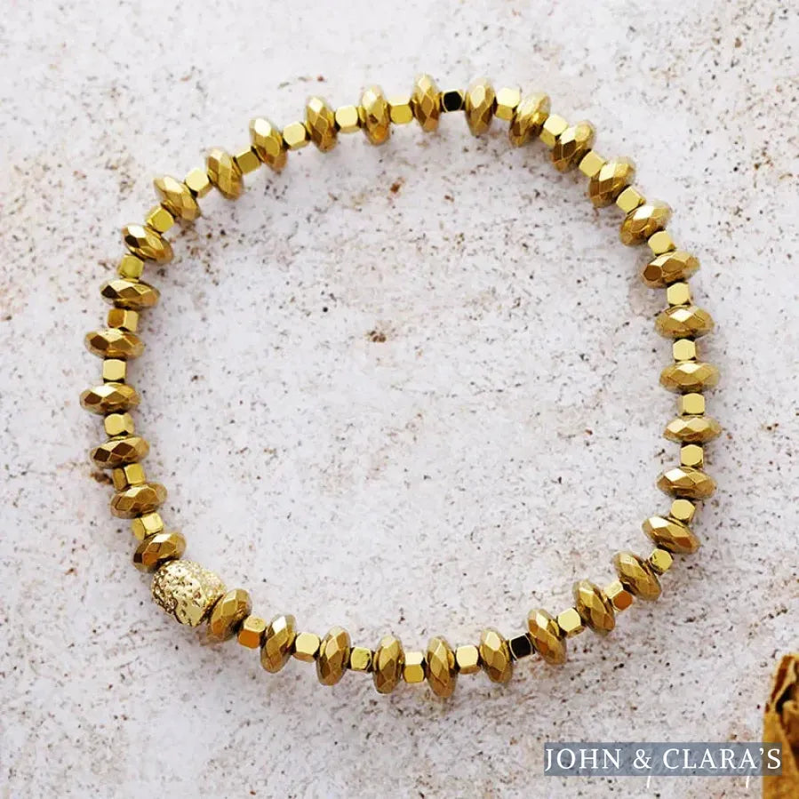 Natural Druzy Picture Jasper & Rose Quartz Bracelet Set