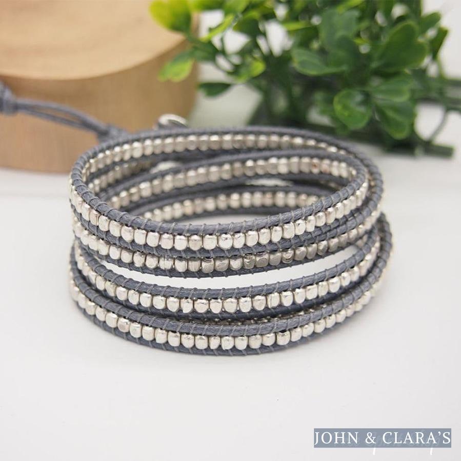 Handmade Brass Bead Wrap Bracelet