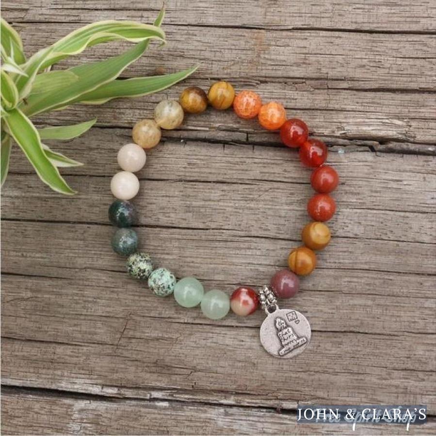 Natural Base Sacral Solar & Heart Chakra Bead Bracelet