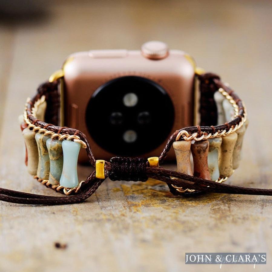 Natural King Jasper Stone Apple Watch Band
