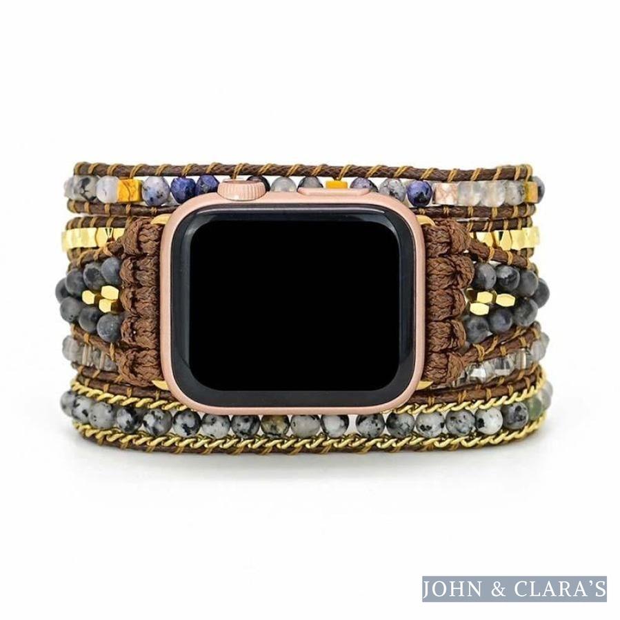Natural Labradorite Beaded Apple Watch Band
