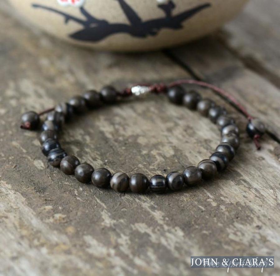 Natural Semi-Precious Healing Jasper Stone Bead Bracelet