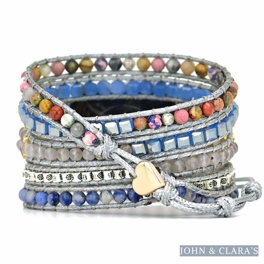 Natural Sodalite & Rhodonite Beaded Apple Watch Band