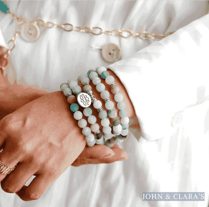 108 Natural Matte Amazonite Stone Mala Prayer Beads