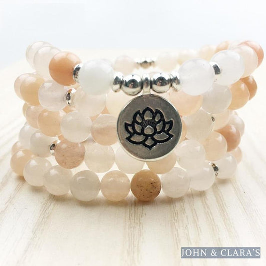 108 Natural Pink Aventurine Stone Mala Prayer Beads