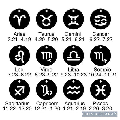 12 Zodiac Sign & Birthstone Charm Bracelets