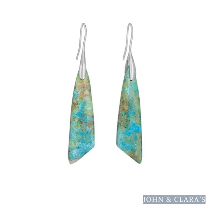 Natural Amazonite Dangle Earrings