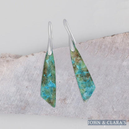 Natural Amazonite Dangle Earrings