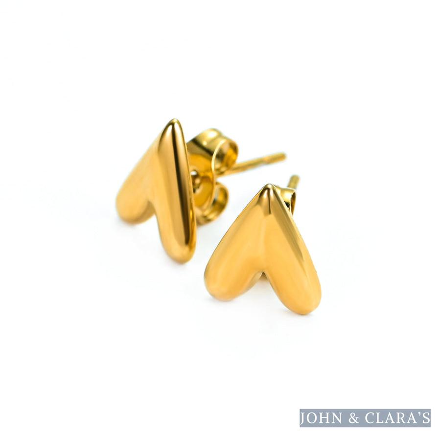 Elegant Heart Stud Earrings