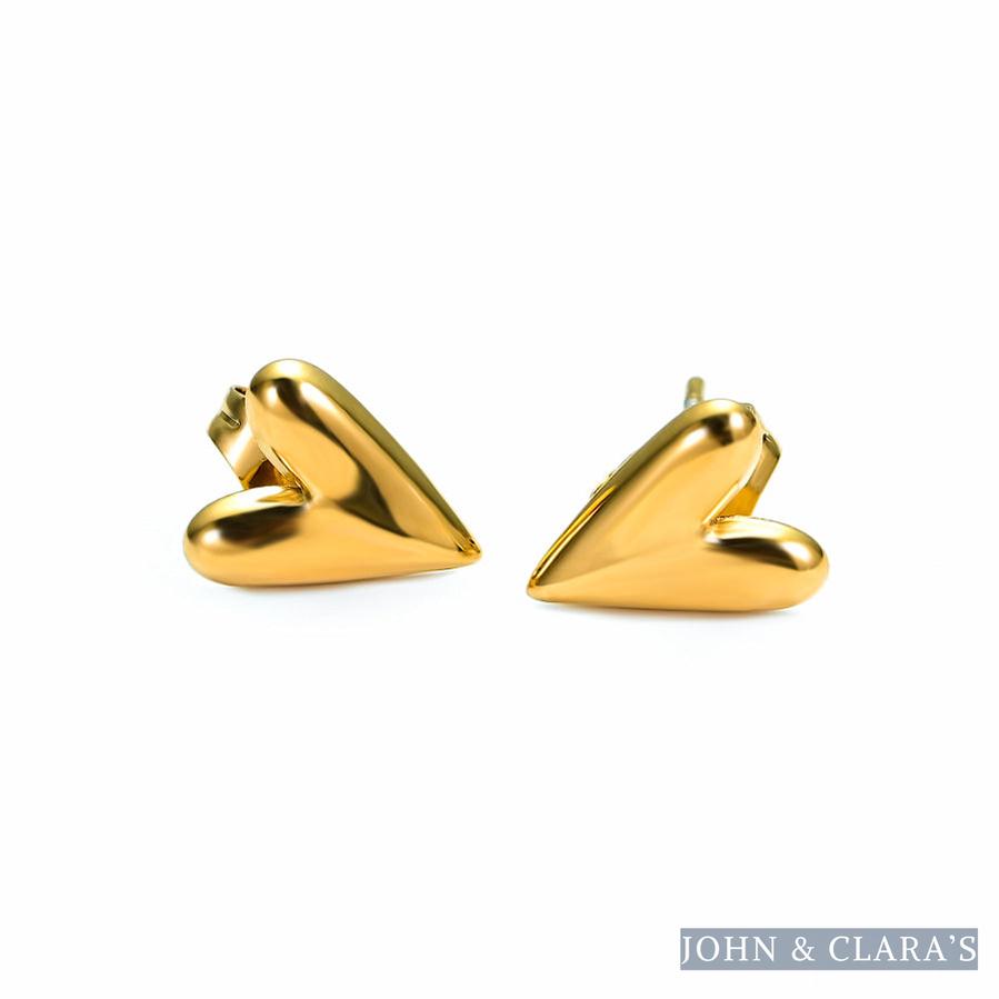 Elegant Heart Stud Earrings