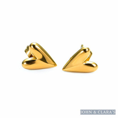 Elegant Heart Stud Earrings