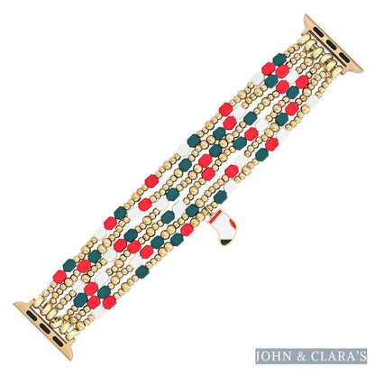 Festive Cheer Christmas Apple Watch Band in Red & Green
