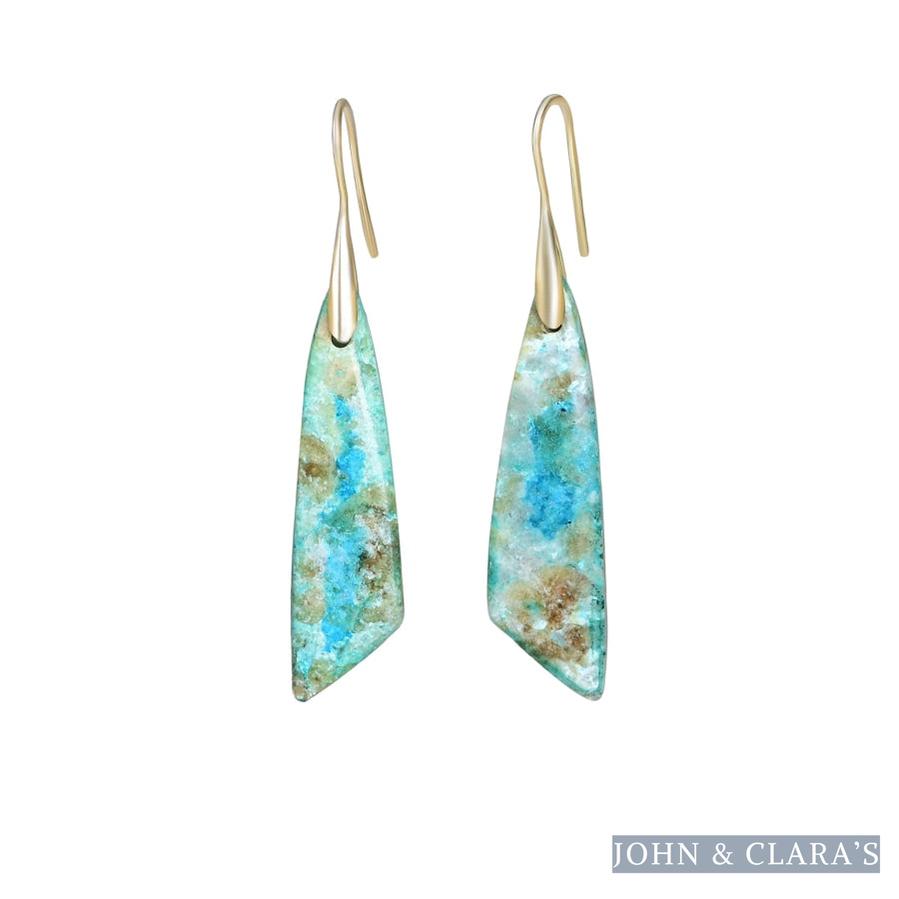 Natural Amazonite Dangle Earrings