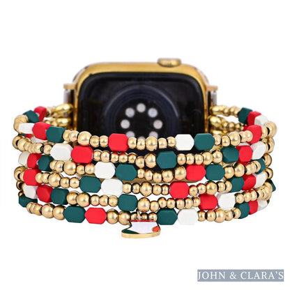 Festive Cheer Christmas Apple Watch Band in Red & Green