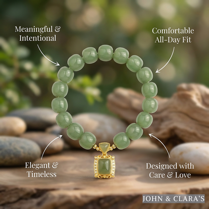 Royal Jade Pendant Bracelet