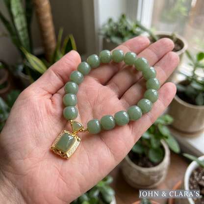 Royal Jade Pendant Bracelet