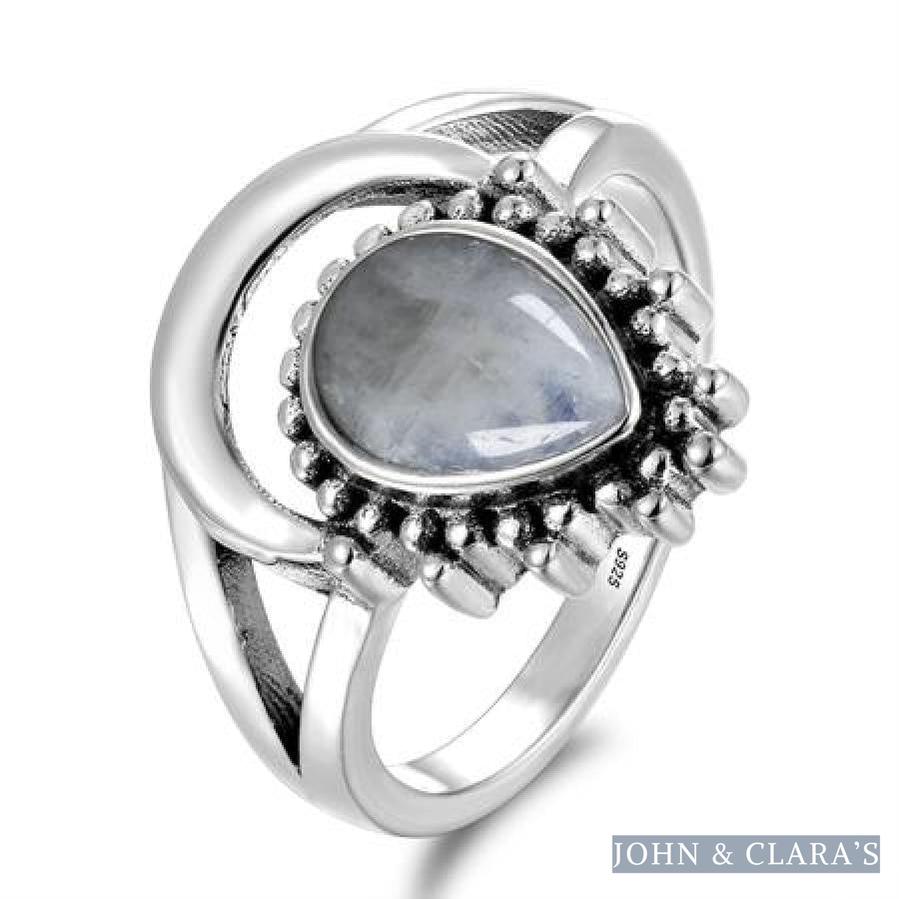 Natural Moonstone Boho Ring