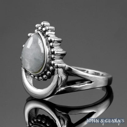 Natural Moonstone Boho Ring