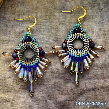 Ethnic Inspired Crystal Earrings