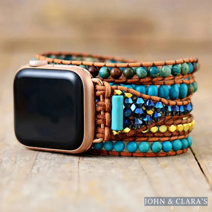 Blue Jasper & Turquoise Apple Watch Band