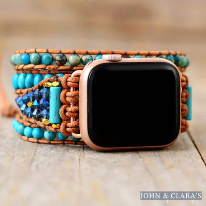Blue Jasper & Turquoise Apple Watch Band