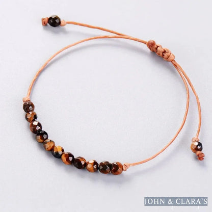 Natural Tiger Eye "Protection" Friendship Bracelet