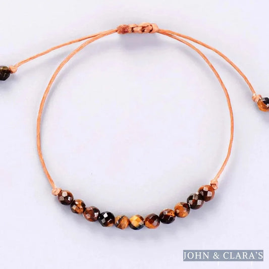 Natural Tiger Eye "Protection" Friendship Bracelet