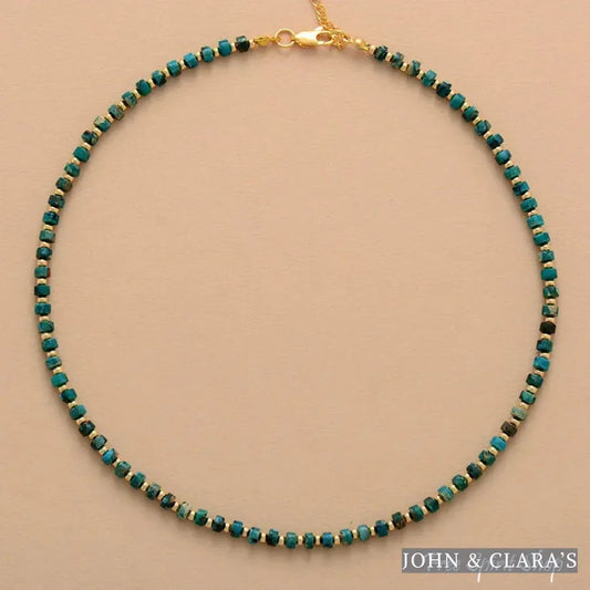 Natural Ocean Jasper Gemstone Choker Necklace