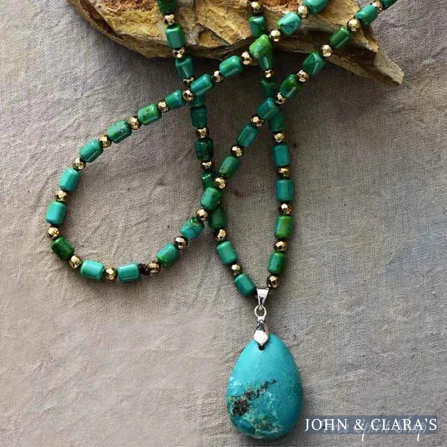 Handmade Green Turquoise Necklace