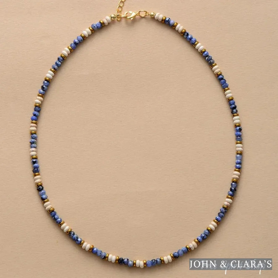 Natural Sodalite & Howlite Gemstone Bead Choker