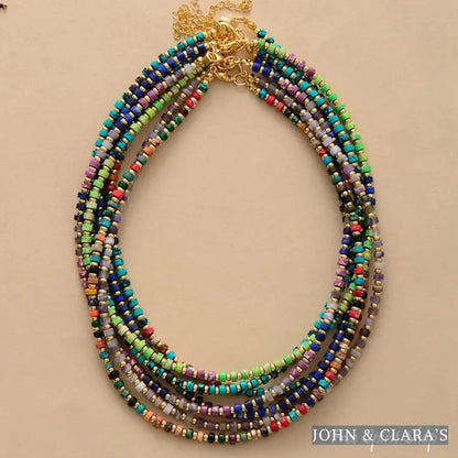Colorful Jasper Beaded Choker Necklace
