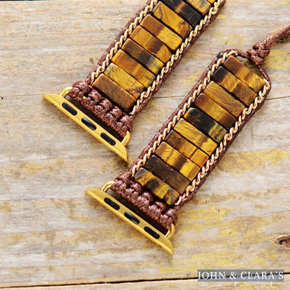 Natural Tiger Eye Apple Watch Band