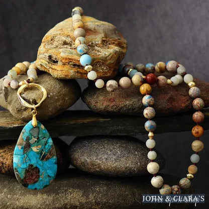 Natural Earthy Jasper Beaded Necklace