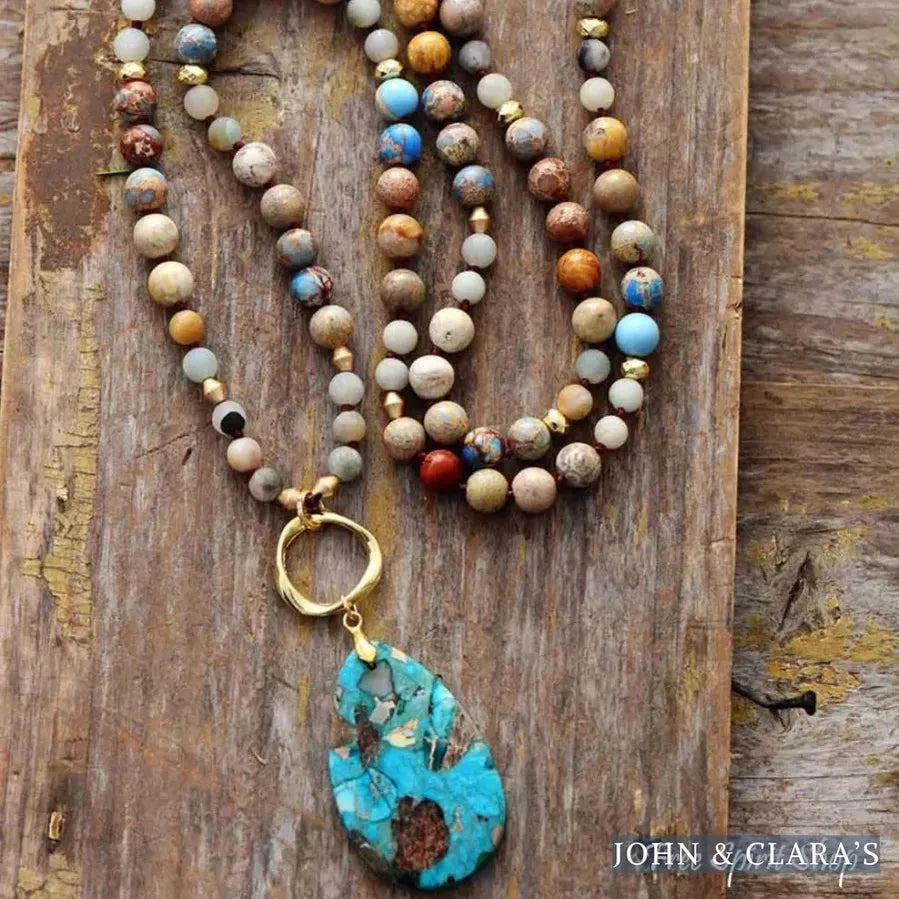 Natural Earthy Jasper Beaded Necklace