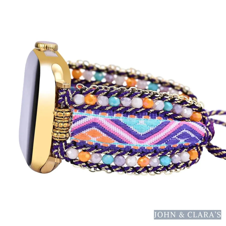 Desert Bloom Beaded Nylon Apple Watch Band