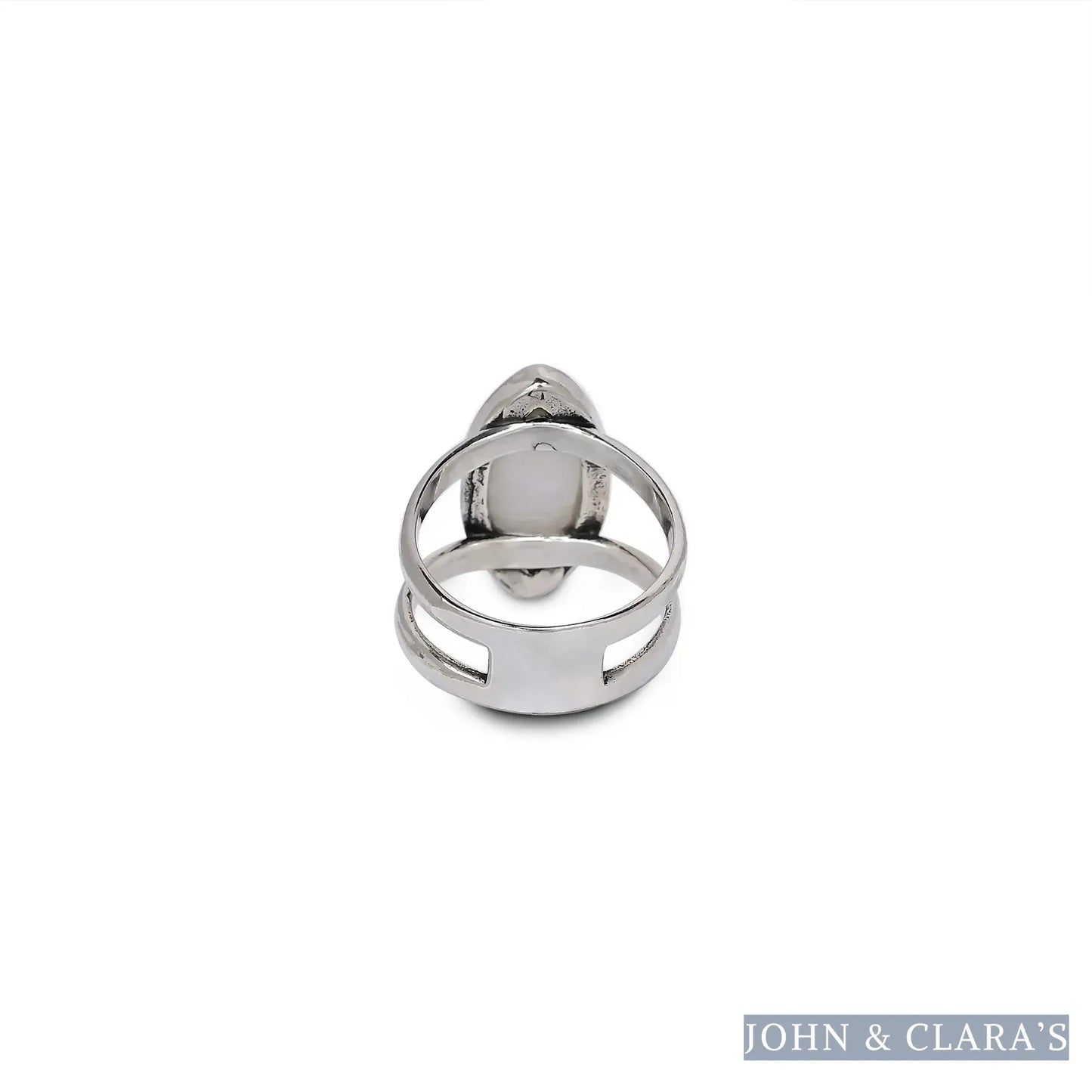 Natural Moonstone Almond Shape Ring