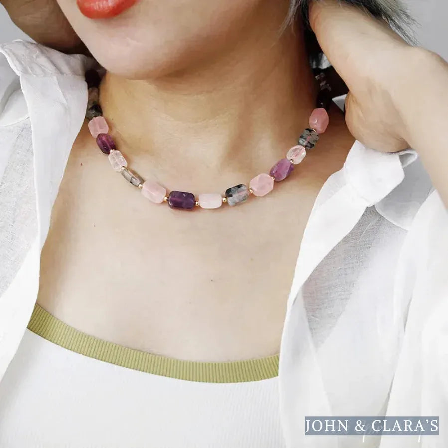 Natural Large Amazonite Gemstone Choker