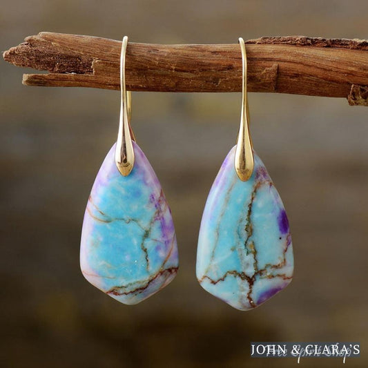 Blue & Purple Jasper Drop Earrings