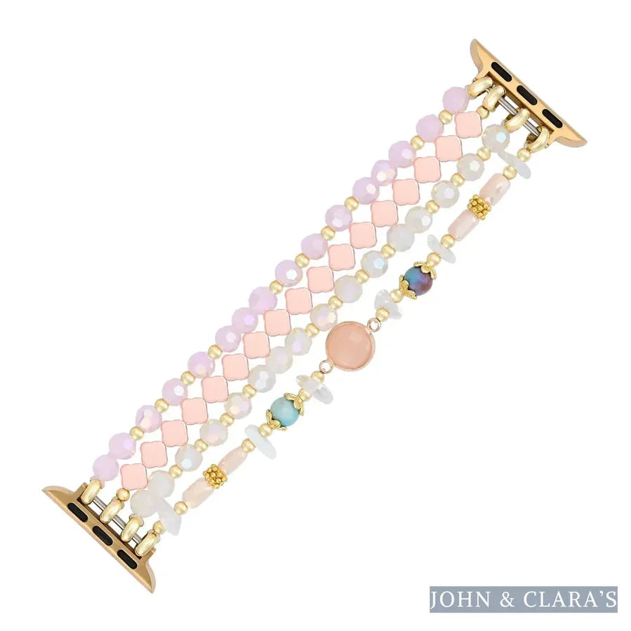 Blush Opal Bloom Beaded Apple Watch Band