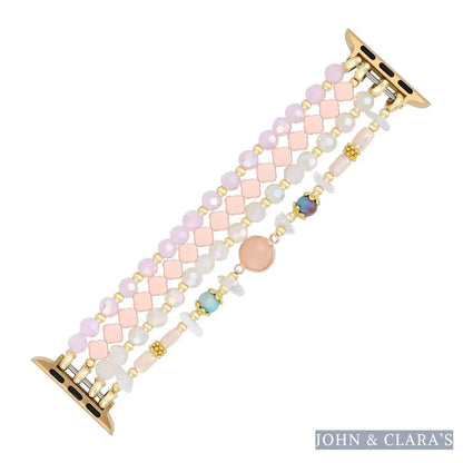 Blush Opal Bloom Beaded Apple Watch Band