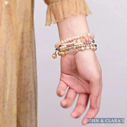 Natural Pink Aventurine & Pearl Apple Watch Bracelet