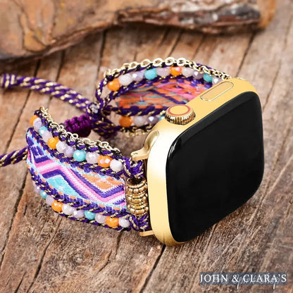 Desert Bloom Beaded Nylon Apple Watch Band