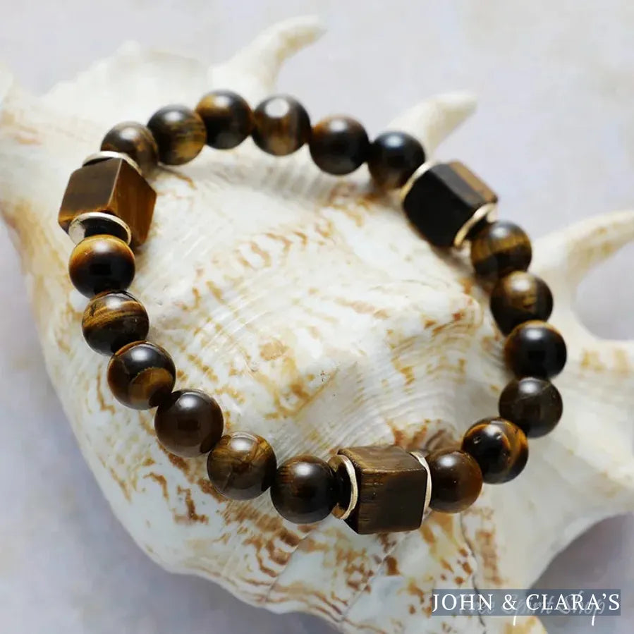 Bold Tiger’s Eye Beaded Bracelet – Strength & Confidence