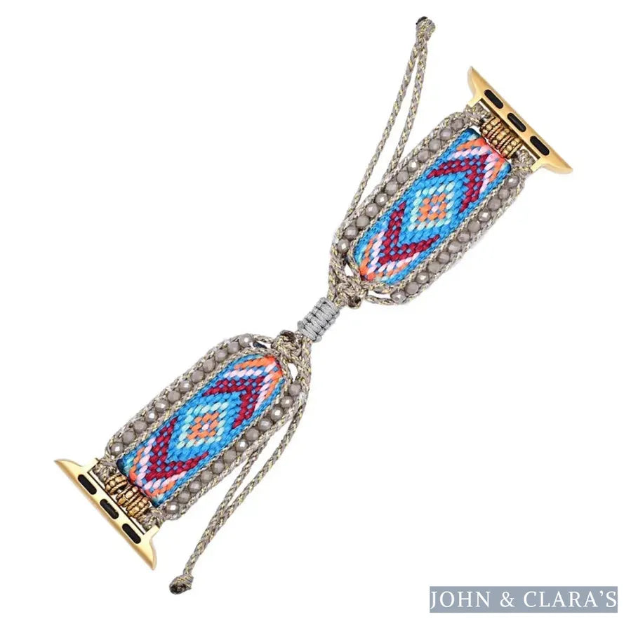 Boho Breeze Beaded Woven Nylon Apple Watch Band